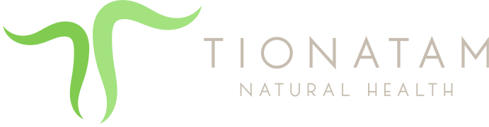 Logo of Tionatam Natural Health featuring a stylized green graphic on the left and the brand name with tagline on the right.